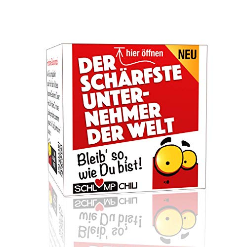 Geschenk Set - Der schärfste Unternehmer der Welt - Ein witziges Präsent z.B. für Gründer, Selbstständige, Firmeninhaber, Manager und Chefs mit eigener Firma Geschenk Set - Der schärfste Unternehmer der Welt - Ein witziges Präsent z.B. für Gründer, Selbstständige, Firmeninhaber, Manager und Chefs mit eigener Firma von Schlump-Chili