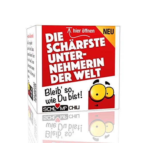 Geschenk Set - Der schärfste Unternehmerin der Welt - Ein witziges Boss Präsent z.B. für Selbstständige, Firmeninhaber, Manager und Chefin mit eigener Firma von Schlump-Chili