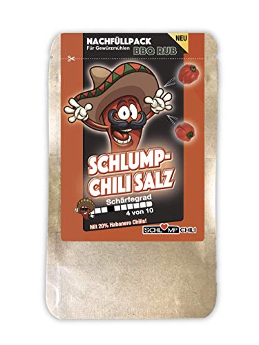 Schlump-Chili⎥CHISA⎥Mittelscharfes Chili Salz Probierpack Gewürzmischung mit Meersalz und Habanero Chili (1 x 20 g) von Schlump-Chili