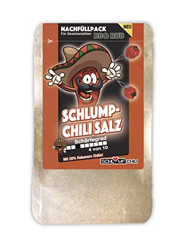 Schlump-Chili⎥CHISA⎥Mittelscharfes Chili Salz Probierpack Gewürzmischung mit Meersalz und Habanero Chili (1 x 20 g von Schlump-Chili