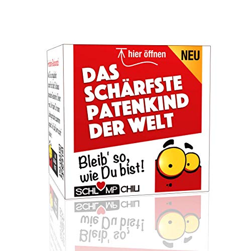 Schlump-Chili⎪Das schärfste Patenkind der Welt - ein perfektes Spaß Geschenk zum Geburtstag oder als Dankeschön⎪Mehr als ein lustiger außergewöhnliches Gag (1 Stk.) von Schlump-Chili