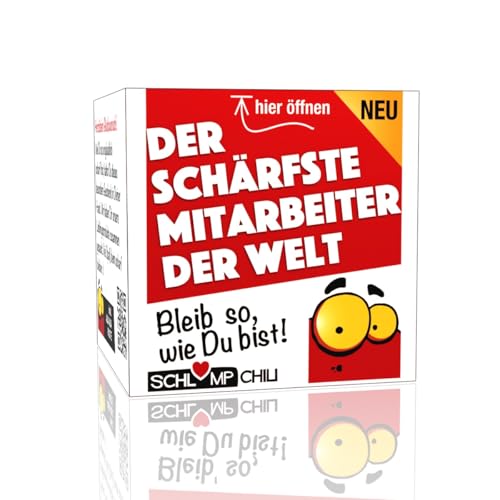Schlump-Chili Der schärfste Mitarbeiter der Welt - Ein witziges Geschenk Set für Kollegen! Eine Geschenkidee für Herren zum Geburtstag, Abschied, Wichteln, Weihnachten, Ausbildung, Pension und Rente Schlump-Chili Der schärfste Mitarbeiter der Welt - Ein witziges Geschenk Set für Kollegen! Eine Geschenkidee für Herren zum Geburtstag, Abschied, Wichteln, Weihnachten, Ausbildung, Pension und Rente von Schlump-Chili