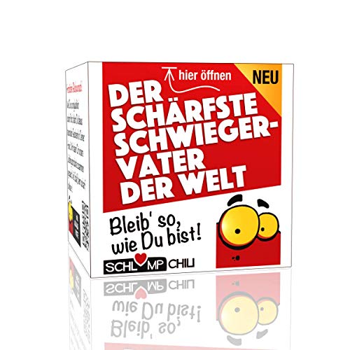 Schlump-Chili⎪Der schärfste Schwiegervater der Welt - ein witziges Geschenk zum Geburtstag für den Bonus-Papa oder als Dankeschön für den Lieblings Schwiegerpapa von Schlump-Chili