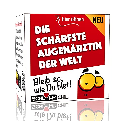 Schlump-Chili⎥Die schärfste Augenärztin der Welt - ein witziges Geschenk für eine Medizinerin! Eine originelle Geschenkidee z.B. zum Geburtstag, Weihnachten, Ostern oder Muttertag oder einfach so :) von Schlump-Chili
