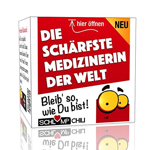 Schlump-Chili⎥Die schärfste Medizinerin der Welt - Ein witziges Geschenk Set für die Ärztin. Eine coole Doktorin Geschenkidee z.B. zum Geburtstag, Weihnachten oder als lustiges Dankeschön Präsent. von Schlump-Chili