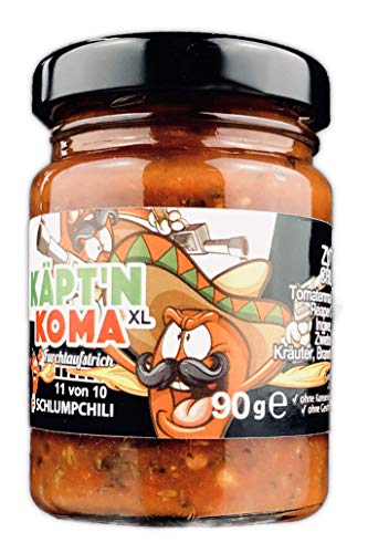 Schlump-Chili⎥KÄPT’N KOMA XL⎥schärfste Chili Paste ULTRA SCHARF! (1 x 90g) von Schlump-Chili