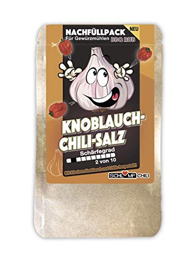 Schlump-Chili⎥KNOCHISA⎥Knoblauch-Chilisalz Probierpack Gewürzmischung mit Meersalz, Knobi und Chilis (1x 20 g) von Schlump-Chili