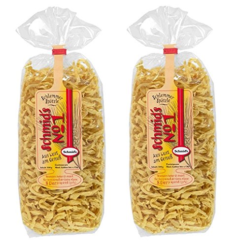 Schmids No.1, 2x Schlemmerspätzle 500g, vorzüglich im Geschmack und herzhaft im Biss von Schmids No.1