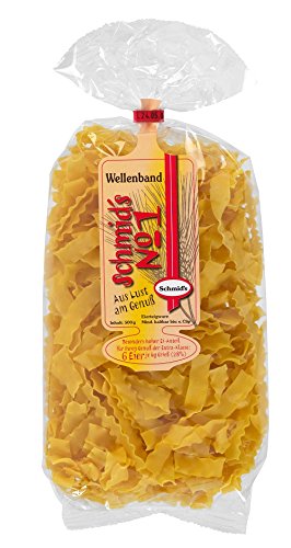 Schmids No.1 geformte Nudeln "Wellenband" 500g, vorzüglich im Geschmack und herzhaft im Biss von Schmids No.1