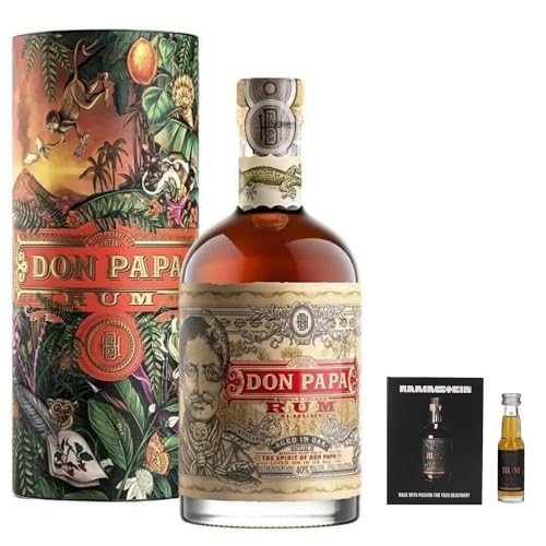 Don Papa 7 Rum Single Island 40% Vol. 0,7 Liter Eco Canister 2.0 incl. Rum Miniatur by Schnapsbaron von Schnapsbaron