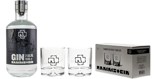 Rammstein® Gin Navy Strength 57% Vol. 0,5 Liter incl. 2 Rammstein Tumbler Set by Schnapsbaron® von Schnapsbaron
