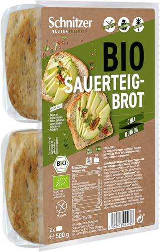 Schnitzer GLUTENFREE Bio Sauerteigbrot mit Chia & Quinoa (6 x 500 gr) von Schnitzer glutenfree