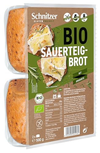 Schnitzer GLUTENFREE Brote Rustico mit Amaranthmehl glutenfrei, 4er Pack (4 x 500 g) von Schnitzer