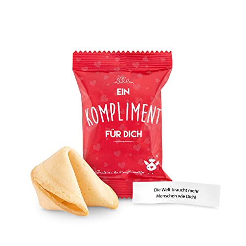 Glückskekse Ein Kompliment für Dich 15 Stück Glückskekse Kompliment Geschenk Muttertag, Danke, Geschenk Büro, Schön dass Du da bist, Adventskalender Füllung, frisch gebacken, vegan & made in Germany Glückskekse Ein Kompliment für Dich 15 Stück Glückskekse Kompliment Geschenk Muttertag, Danke, Geschenk Büro, Schön dass Du da bist, Adventskalender Füllung, frisch gebacken, vegan & made in Germany von Schöne Güter