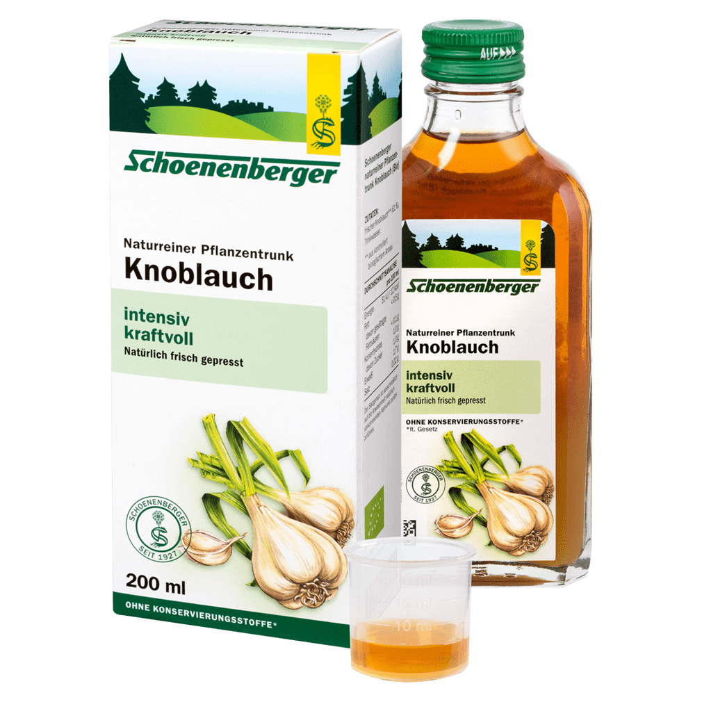 Bio Knoblauch naturreiner Pflanzentrunk von Schoenenberger