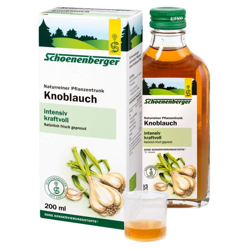 Bio Knoblauch naturreiner Pflanzentrunk von Schoenenberger