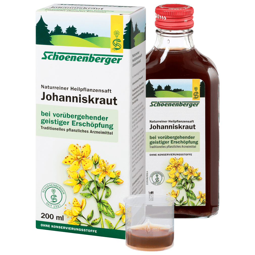 Johanniskraut, naturreiner Heilpflanzensaft von Schoenenberger