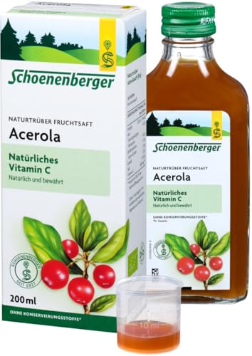 Acerola, Naturtrüber Fruchtsaft bio 6 x 200 ml von Schoenenberger