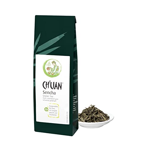 Schoenenberger CH UAN - Grüner Tee Sencha - 1x 75 g Beutel - lose - frisch - aromatisch grün - schonend gedämpft - ausgewählter Bio-Tee von Schoenenberger