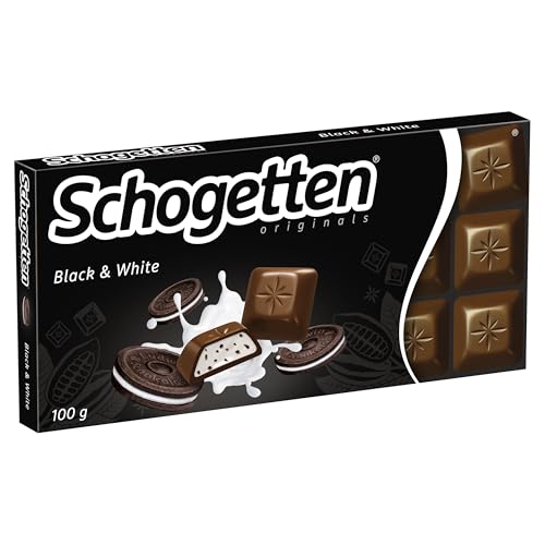 Schogetten Black & White 100g Schokoladentafel, praktisch einzeln portioniert. Ein Genuss. Stück für Stück. von Schogetten