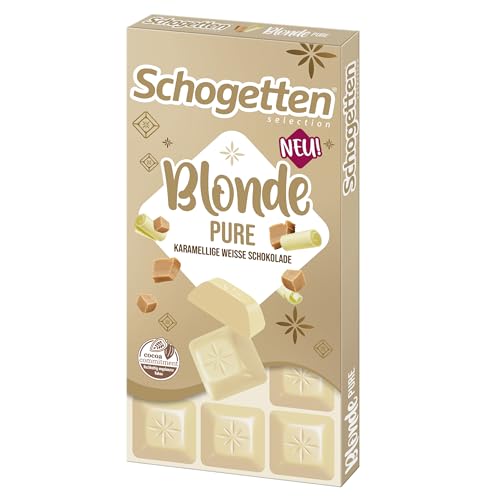 Schogetten Blonde Pure I Karamell mit weißer Schokolade I 100 g SchokoladentafelI praktisch einzeln portioniert Schogetten Blonde Pure I Karamell mit weißer Schokolade I 100 g SchokoladentafelI praktisch einzeln portioniert von Schogetten