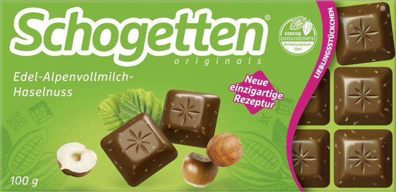 Schogetten Edel-Alpenvollmilch-Haselnuss Schogetten Edel-Alpenvollmilch-Haselnuss von Schogetten