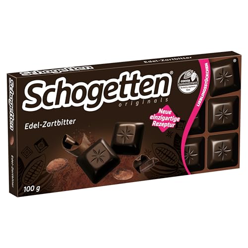 Schogetten Edel-Zartbitter 100g Schokoladentafel, praktisch einzeln portioniert. Ein Genuss. Stück für Stück. von Schogetten