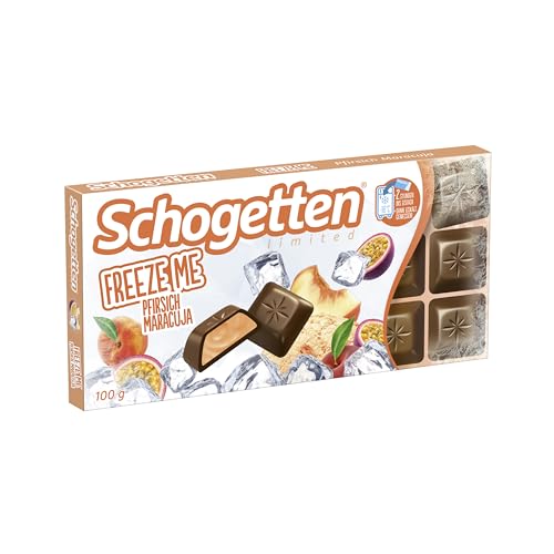 Schogetten Freeze Me Pfirsich Maracuja | Limited Edition | Einfrieren und eiskalt genießen | 100 g Schokoladen-Tafel Schogetten Freeze Me Pfirsich Maracuja | Limited Edition | Einfrieren und eiskalt genießen | 100 g Schokoladen-Tafel von Schogetten