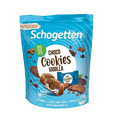 Schogetten Specials Choco Cookies Vanilla 125g einzeln verpackte Snackpralinen mit knusprigem Cookie in Schoko & Vanille-Füllung von Schogetten