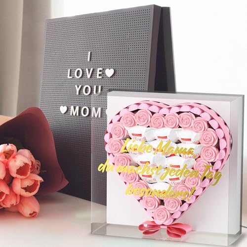 Ausgefallene Herz-Torte mit Yogurette und Raffaello Pralinen | Personalisiertes Geschenk mit Namen und Text | Originelle Geschenk-Idee für Frauen, Männer, Freundin, Kollegen für besondere Momente von Schokofreunde Geschenke