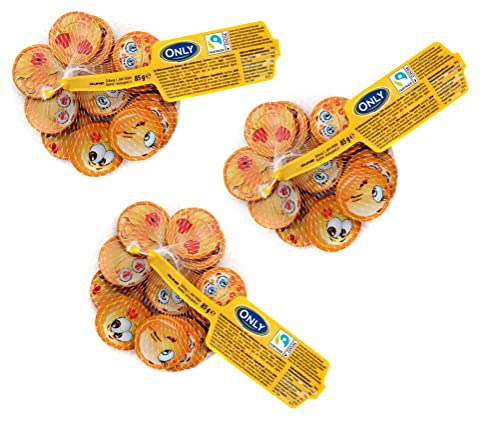 Emoji Milchschokolade 85g Schokoladentaler 3er Pack von Gunz
