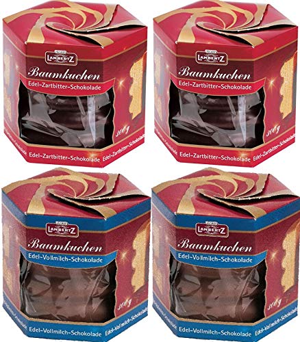 Lambertz Baumkuchen Zartbitter und Vollmilch Schokolade 4 x 300gr. von Schokolade