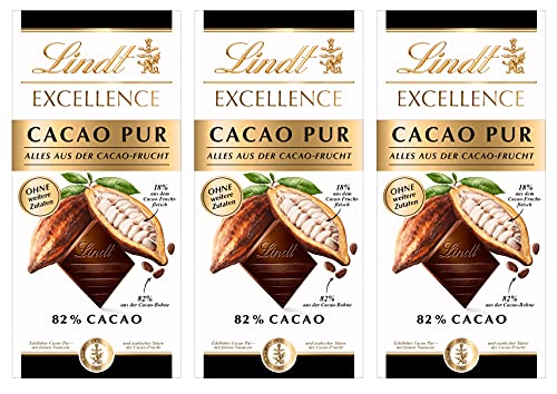 Lindt Excellence Cacao Pur 82% Cacao 80 gr. x 3 von Schokolade