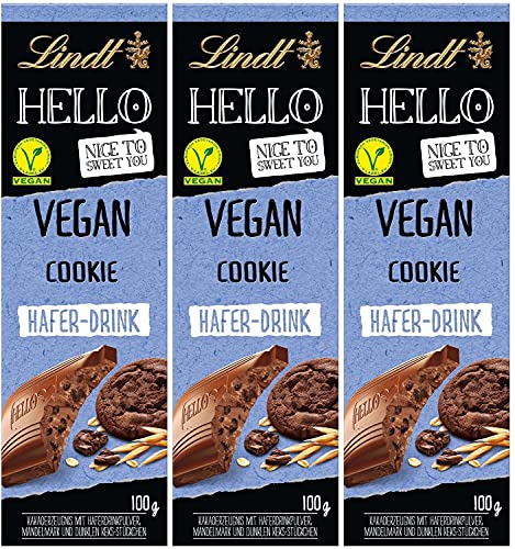 Lindt Hello Vegan Cookie Hafer Drink Schokolade 3 x 100 gr. von Schokolade