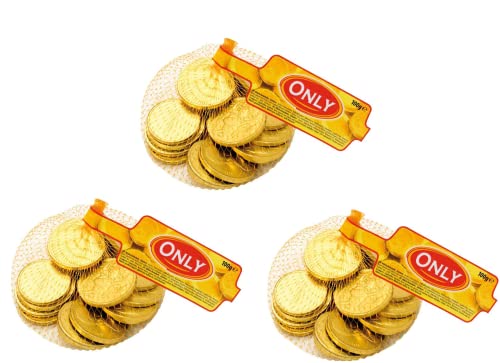 Only Schokoladenmünzen Goldmünzen Piratenschatz Münzen Geld Schokolade 3x100g von Schokolade