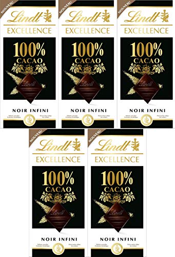 Schokolade Lindt Excellence 100 % Kakao Noir Infini Schokoladentafel 5 x 50 gr. von Schokolade