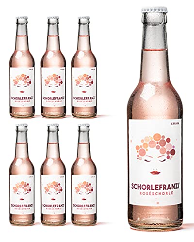 SCHORLEFRANZ® Bio-Roseschorle 6er-Set | Idealer Durstlöscher Mit veganem Roséwein | Perfektes Wein Geschenk (6,3% Vol.) (6 x 0,33l) von Schorlefranzi - Roseschorle