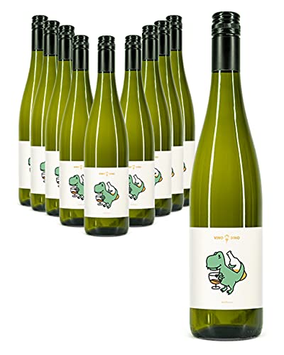 SCHORLEFRANZ Vinodino Weißwein | Veganer Weißwein Halbtrocken & Fruchtig | Cuvée Made in Germany | Perfektes Wein Geschenk (11,5% Vol.) (12 x 0,75l) von Schorlefranzi - Roseschorle