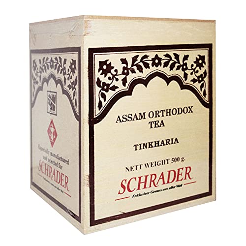 Schrader | Schwarzer Tee | Assam | Tinkharia TGFOP1 | im Holzkistchen | 500g von Schrader