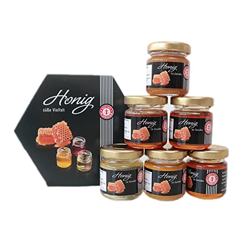 Schrader | Honigvariationen für Honigliebhaber | Probierset mit 6 Honigsorten | in Mini-Gläsern| 6 x 50g von Schrader
