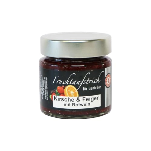 Schrader | Fruchtaufstrich Kirsch-Feige mit Rotwein | edel, fruchtig-aromatisch, handwerklich hergestellt, vielseitig, Luxusaufstrich, Topping für Käse | 140 g Glas Schrader | Fruchtaufstrich Kirsch-Feige mit Rotwein | edel, fruchtig-aromatisch, handwerklich hergestellt, vielseitig, Luxusaufstrich, Topping für Käse | 140 g Glas von Schrader