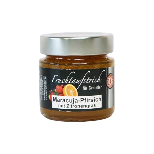 Schrader | Fruchtaufstrich Maracuja-Pfirsich mit Zitronengras | exotisch-fruchtig | handgemacht | für Brot Dessert Backen Joghurt Müsli Dip | vegan | 140 g Glas Schrader | Fruchtaufstrich Maracuja-Pfirsich mit Zitronengras | exotisch-fruchtig | handgemacht | für Brot Dessert Backen Joghurt Müsli Dip | vegan | 140 g Glas von Schrader