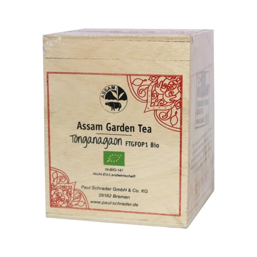 Schrader | Schwarzer Tee Assam Tonganagaon Bio | kräftig-würzig, goldene Tips, fein gepflückt, indischer Blatt-Tee aus Tinsukia, aromatisch & bio-zertifiziert | 200 g Schrader | Schwarzer Tee Assam Tonganagaon Bio | kräftig-würzig, goldene Tips, fein gepflückt, indischer Blatt-Tee aus Tinsukia, aromatisch & bio-zertifiziert | 200 g von Schrader