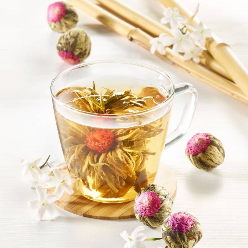 Schrader Teekugeln Grüner Tee China Jasmine Red Peach von Schrader