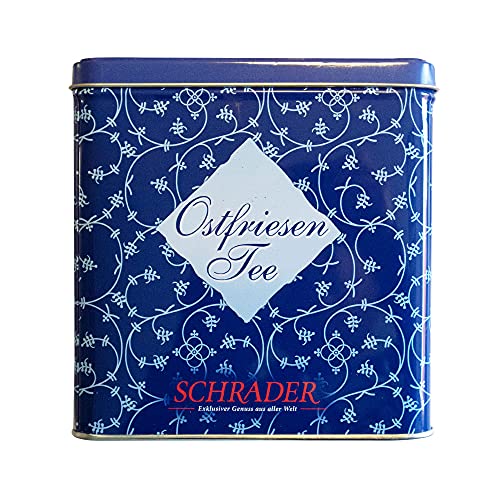 Schrader | Schwarzer Tee | Ostfriesen Klassiker-Sortiment | 4 kräftige Assam-Tees | in Dose | 4 x 125g von Schrader