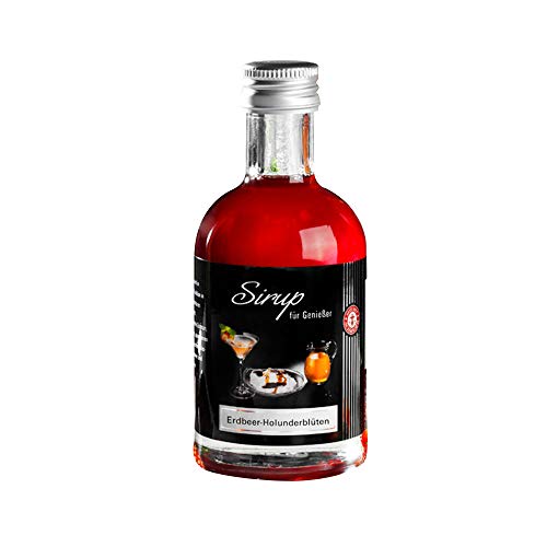 Schrader | Sirup Erdbeer Holunderblüte | als Topping | für Getränke, Cocktails & Desserts | 200 ml von Schrader