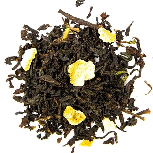 Schrader | Tee No. 32 | Schwarzer Tee Orange Tea | Ceylon-Darjeeling-Mischung mit Orangenschale-Stücken | 125g 125g (Karton) von Schrader