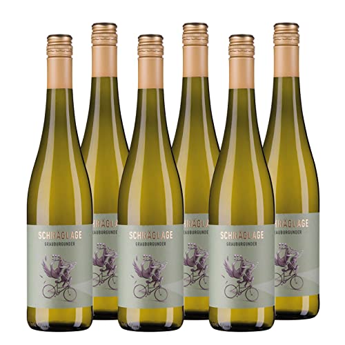 Schräglage Grauburgunder QbA trocken Weißwein Rheinhessen trocken (6 x 0.75l) von Schräglage