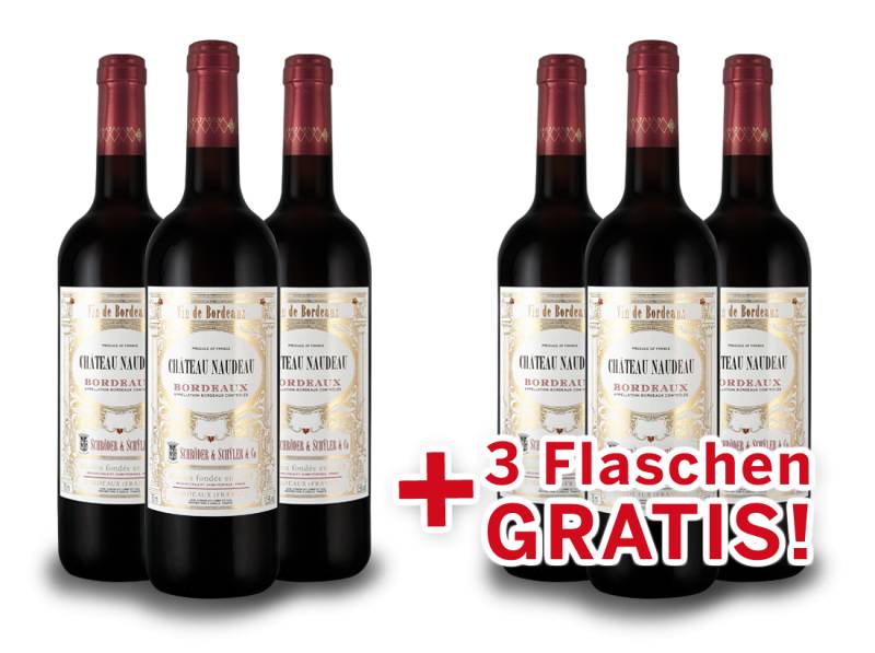 Vorteilspaket 6 für 3 Schröder & Schÿler Château Naudeau Bordeaux von Schröder & Schÿler
