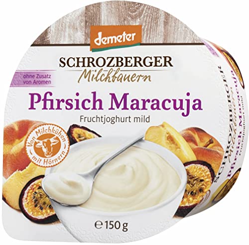 Schrozberger Milchbauern Bio Fruchtjoghurt mild Pfirsich-Maracuja (6 x 150 gr) von Schrozberger Milchbauern